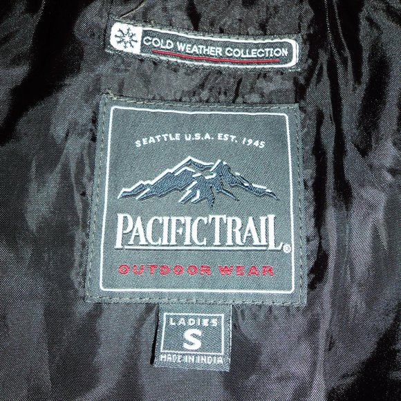 Pacific Trail Women's Small Jacket Coat Winter Ski Lined Red Black Pockets Zip - Picture 10 of 10